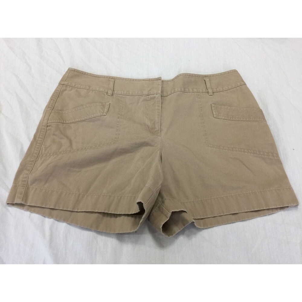 ANN TAYLOR LOFT WOMENS COTTON SHORTS SIZE 14